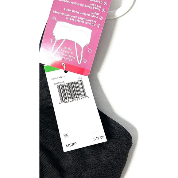 Warners Olga Bra Womens Large Black Leopard Jacquard Wire Free Easy Does GM9401A - Picture 7 of 10